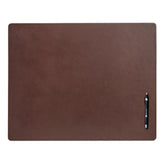 Chocolate Brown Leather Desk Pad w/out Rails, 24 x 19